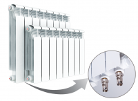 Радиатор алюминиевый секционный Rifar Alum Ventil 500 х 4 секции (подключение нижнее справа)