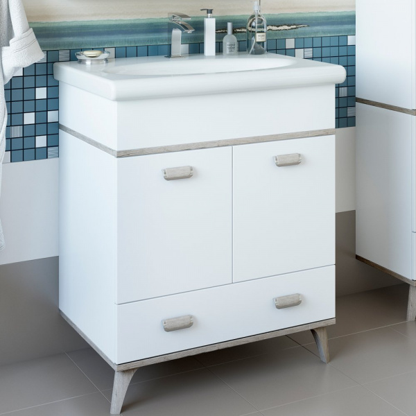 Мебель для ванной Sanflor Бруно 70, белый, орегон