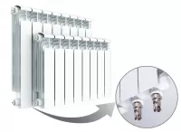 Радиатор алюминиевый секционный Rifar Alum Ventil 500 х 5 секций (подключение нижнее слева)